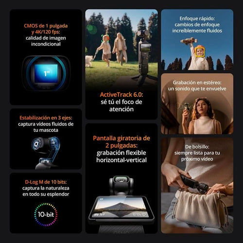 DJI Osmo Pocket 3 Creator Combo – Cámara 4K Profesional para Creadores