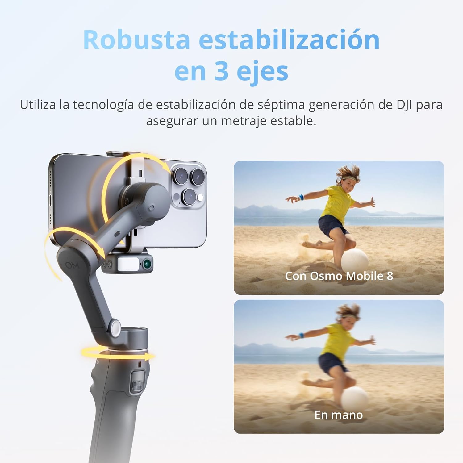 DJI Osmo Mobile 8 – Estabilizador Inteligente con Seguimiento IA 360°