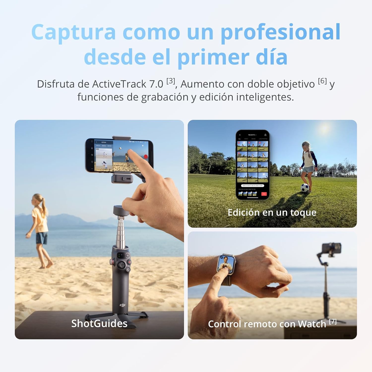 DJI Osmo Mobile 8 – Estabilizador Inteligente con Seguimiento IA 360°